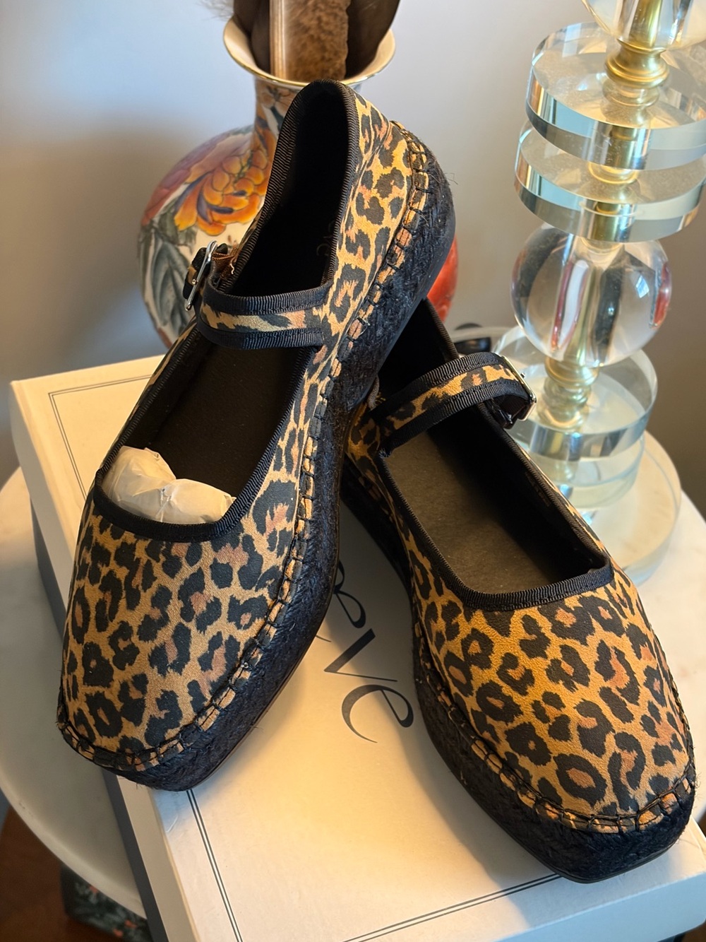 Maeve by Anthropologie  Leopard Print Mary Jane Platform Shoes NEW NEVER WORN
